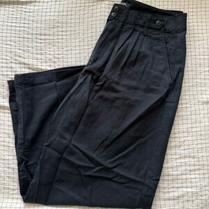 Madewell Black Harlow Trousers Button 12 Petite